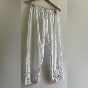 Romantic White Eyelet Lace Bloomers | Victorian Cottagecore Pants SMALL